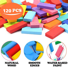 120-Piece Wooden Dominoes Set – Multicolor Building Blocks for Kids & Family Fun