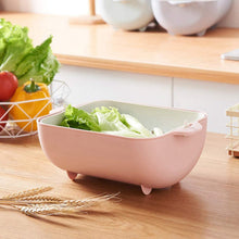 Multifunctional Rotatable Strainer Bowl | BPA-Free Double Layered Plastic Colander with Handles