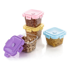 Plastic Food Storage Containers with Lids | 4-Piece Set (500ML) | Leak-Proof, Microwave & Freezer Safe