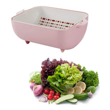 Multifunctional Rotatable Strainer Bowl | BPA-Free Double Layered Plastic Colander with Handles