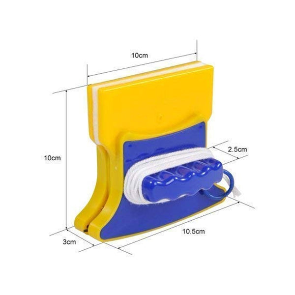 Double-Sided Magnetic Window Cleaner – Glass Wiper for Single Glazed Windows (3-8mm Thick)