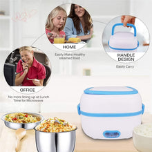 3-in-1 Electric Lunch Box – Food Warmer, Cooker & Steamer with Stainless Steel Bowls | Perfect for Office, School & Travel