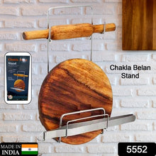 Stainless Steel Chakla Belan & Tong Holder – Multi-Purpose Kitchen Stand (1 Pc)