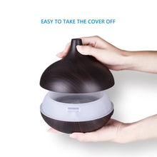 Electric Ultrasonic Aromatherapy Humidifier - Cool Mist, 500ML, BPA-Free, 7 LED Colors, Auto-Off, Remote Control for Home & Office