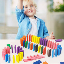 120-Piece Wooden Dominoes Set – Multicolor Building Blocks for Kids & Family Fun