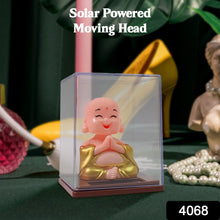 Solar-Powered Moving Head Buddha Statue – Automatic Wobble Car Ornament & Home Décor