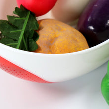 Multipurpose Rice & Vegetable Washing Bowl with Built-in Strainer | Kitchen Colander & Mixing Bowl