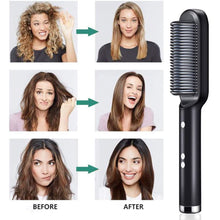 Professional Hair Straightener Brush – Anti-Frizz, Fast Heating & Adjustable Temperature