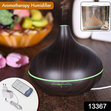 Electric Ultrasonic Aromatherapy Humidifier - Cool Mist, 500ML, BPA-Free, 7 LED Colors, Auto-Off, Remote Control for Home & Office