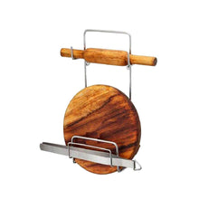 Stainless Steel Chakla Belan & Tong Holder – Multi-Purpose Kitchen Stand (1 Pc)