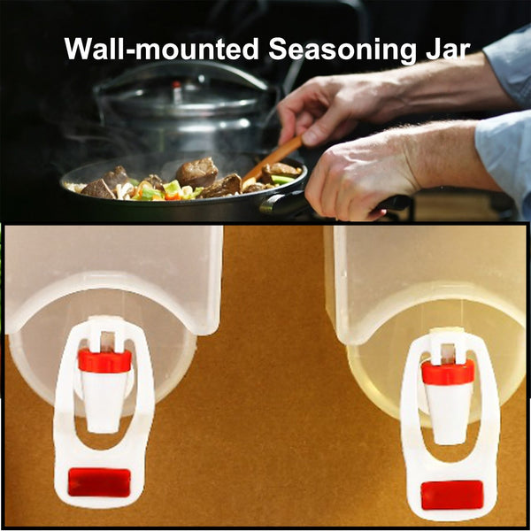 Wall-Mounted Oil Dispenser Bottle – No-Drill, Leakproof Liquid Seasoning Container for Kitchen